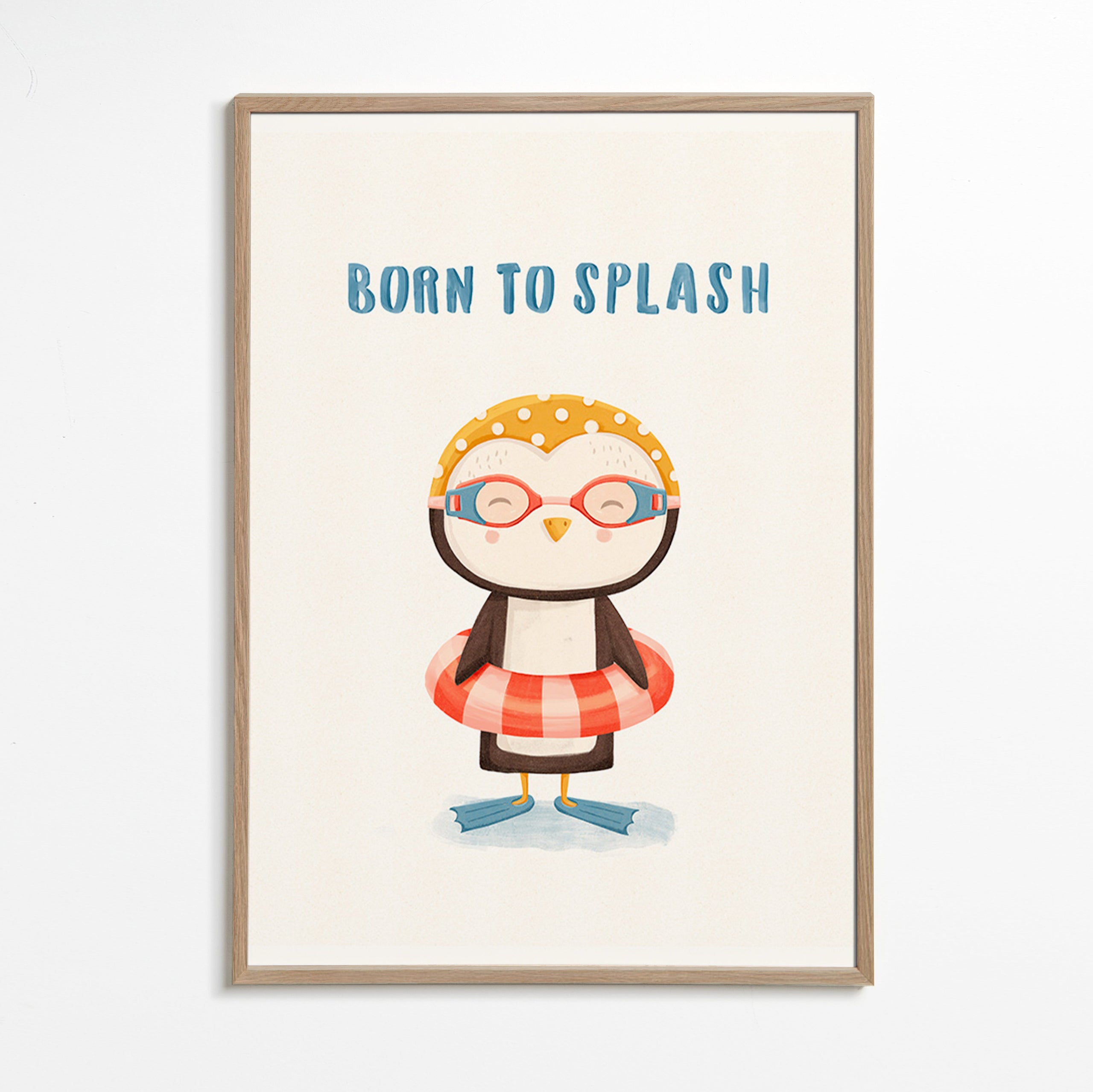 Barnposter: glad pingvin