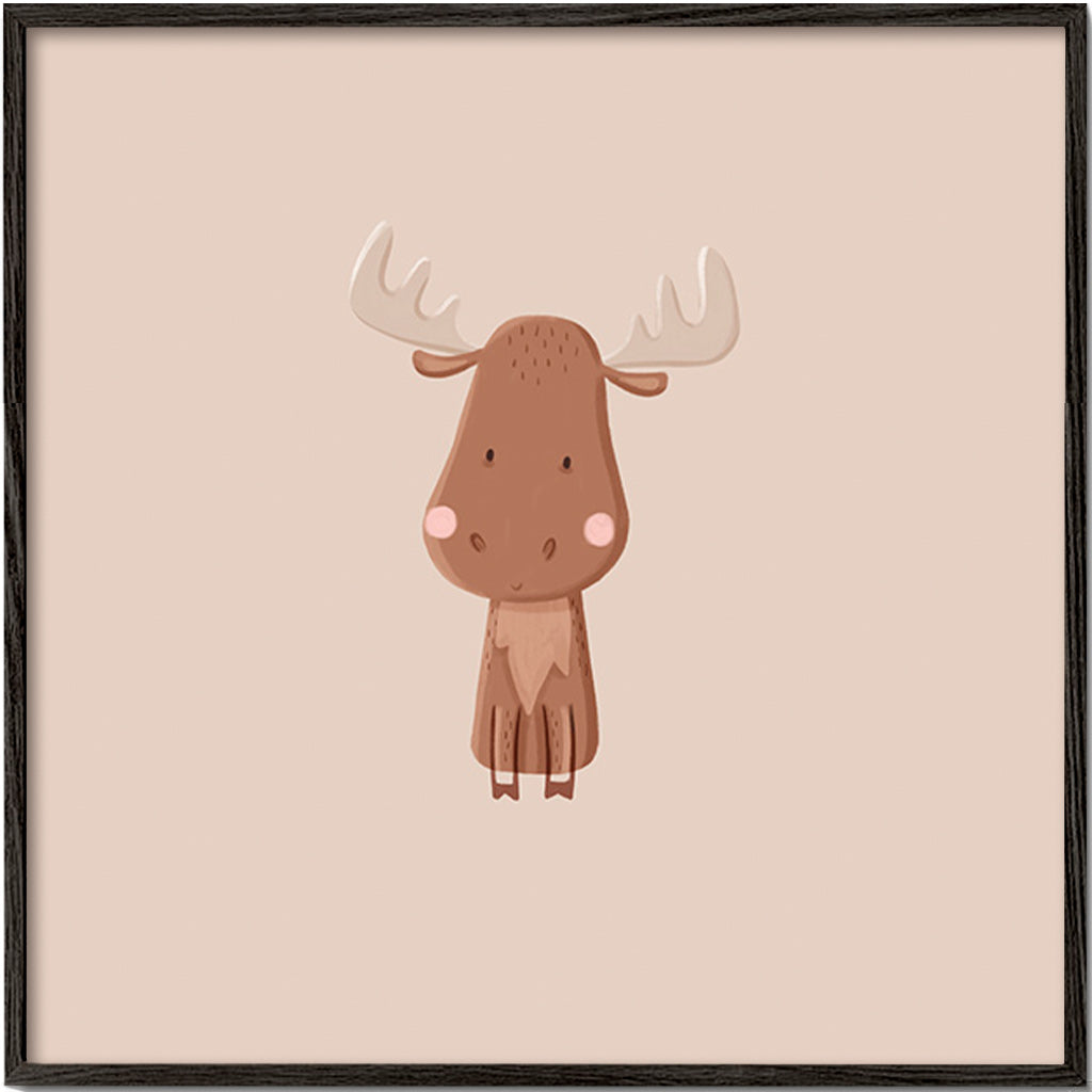 Minimalistisk älgillustration