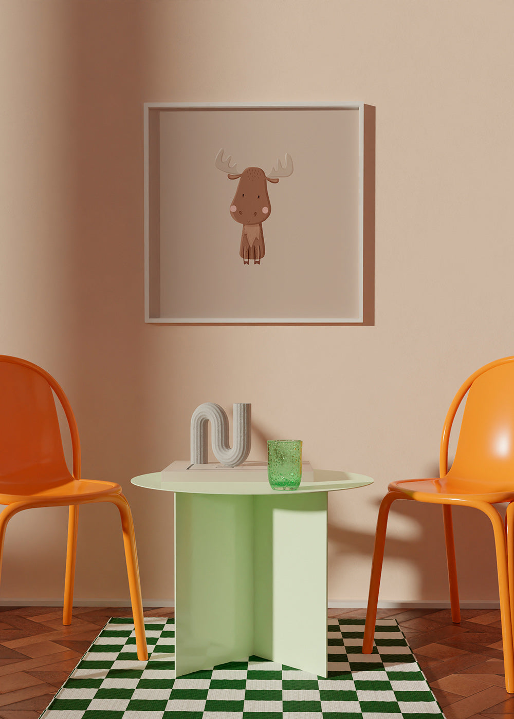 Minimalistisk älgillustration