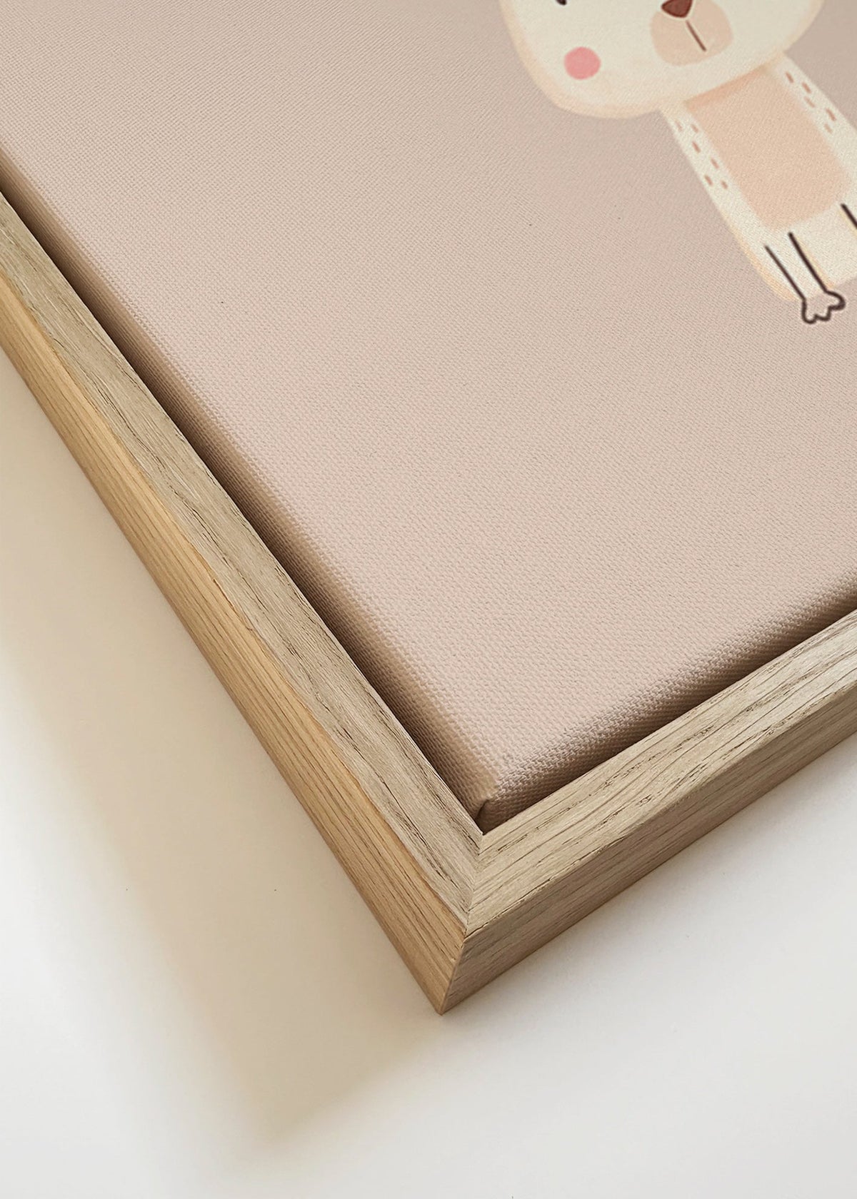 Barnposter kanin minimal beige bakgrund
