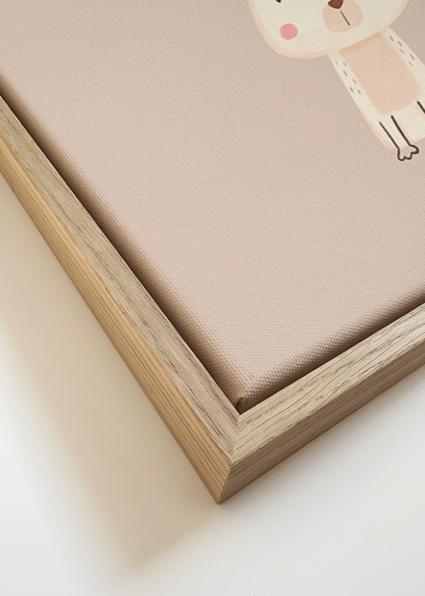 Barnposter kanin minimal beige bakgrund