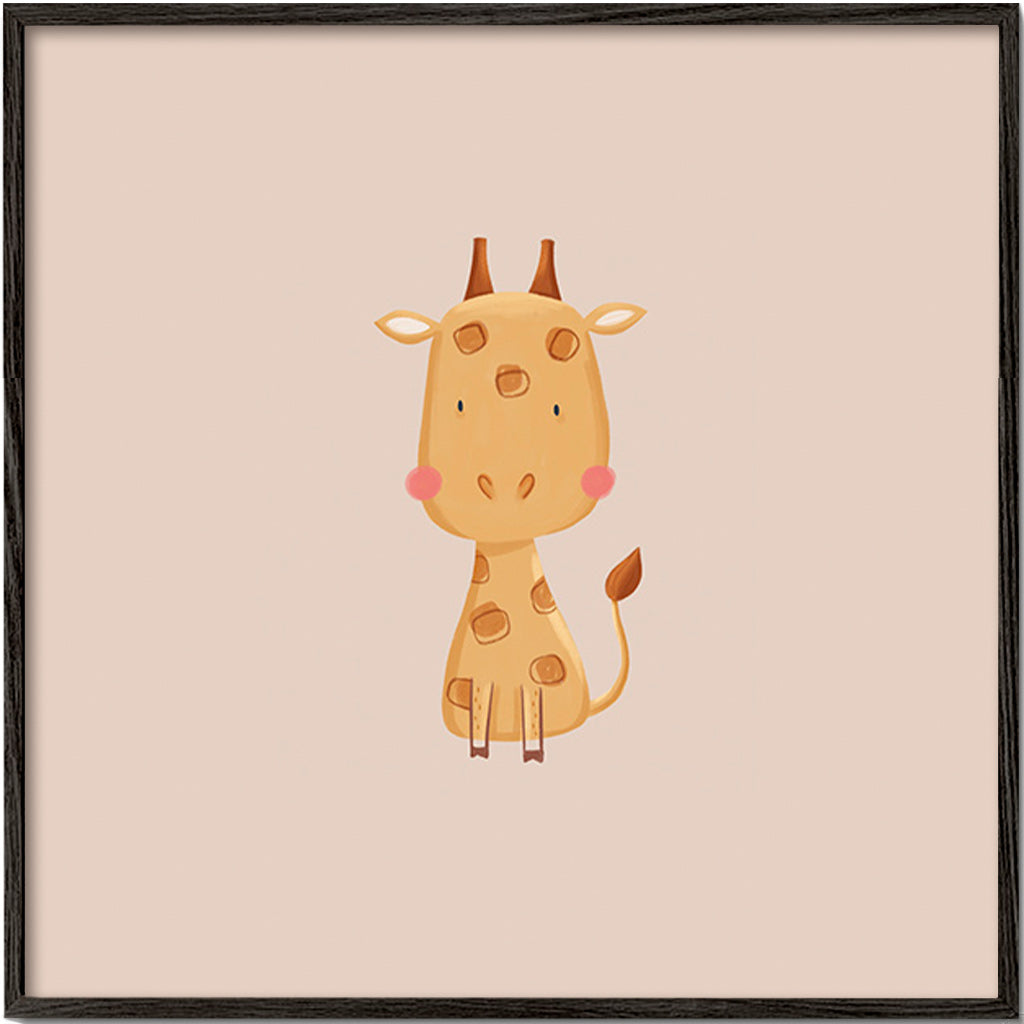 Barnposter med minimalistisk giraff