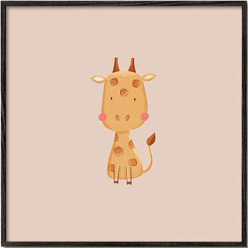 Barnposter med minimalistisk giraff