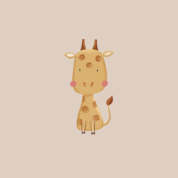 Barnposter med minimalistisk giraff