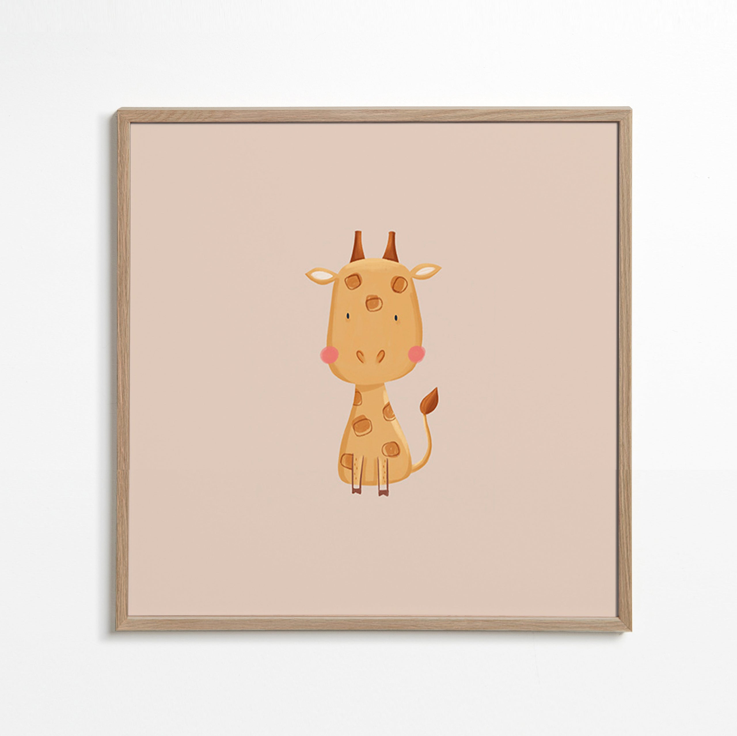 Barnposter med minimalistisk giraff