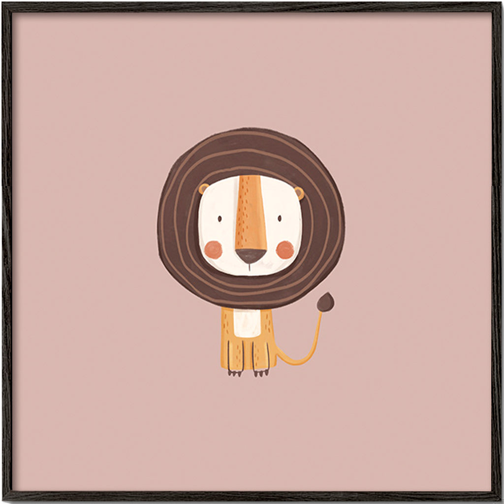 Barnposter: minimalistiskt lejon