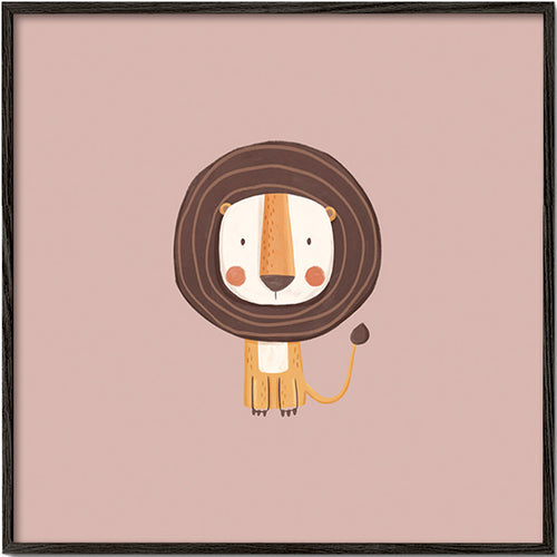 Barnposter: minimalistiskt lejon