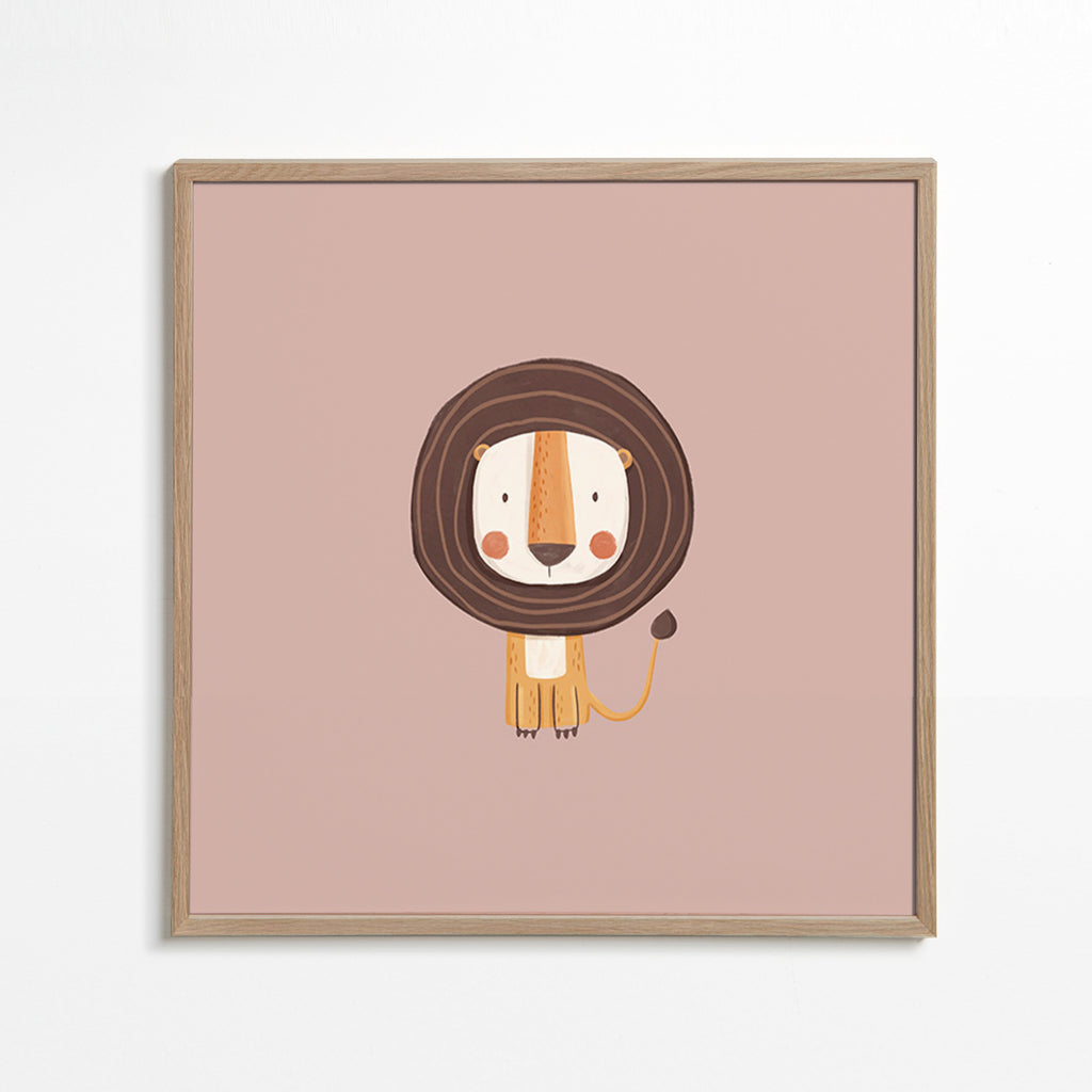 Barnposter: minimalistiskt lejon