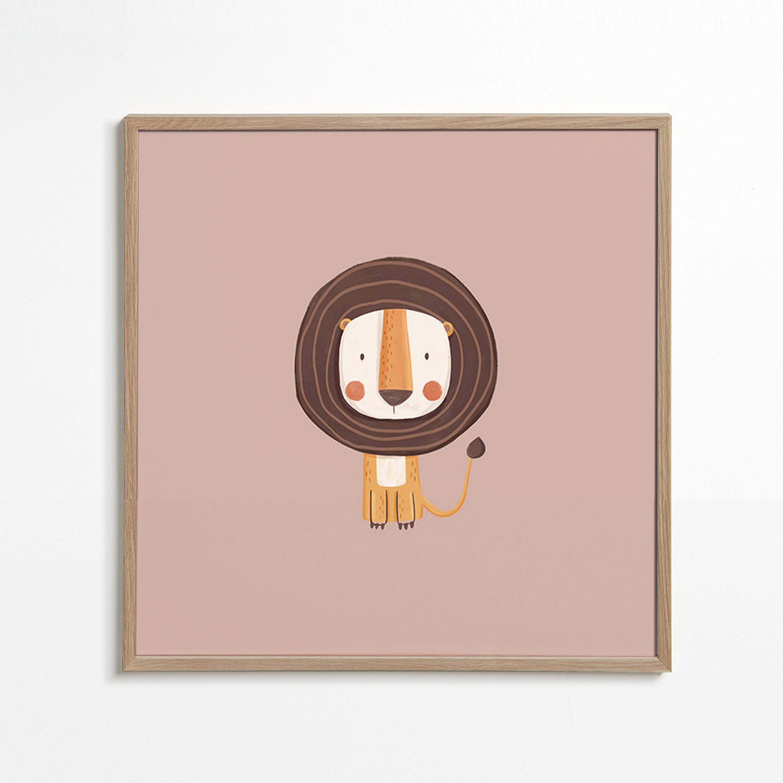 Barnposter: minimalistiskt lejon