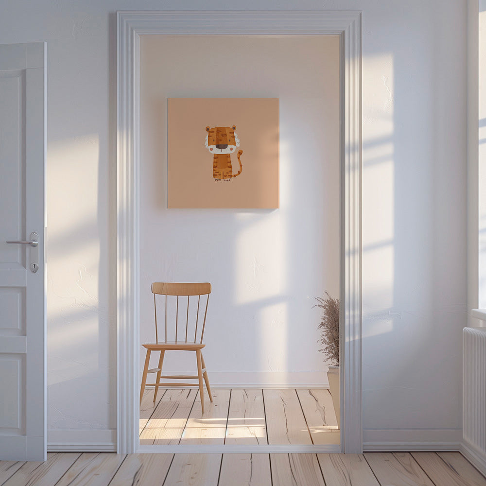 Tigerillustration minimalistisk