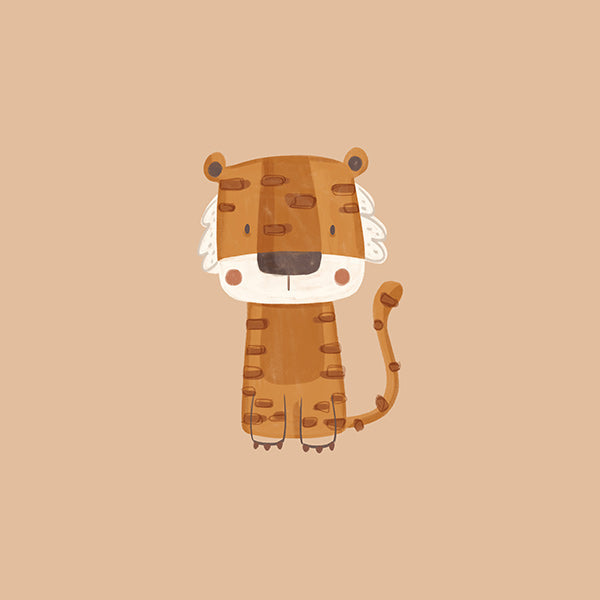 Tigerillustration minimalistisk