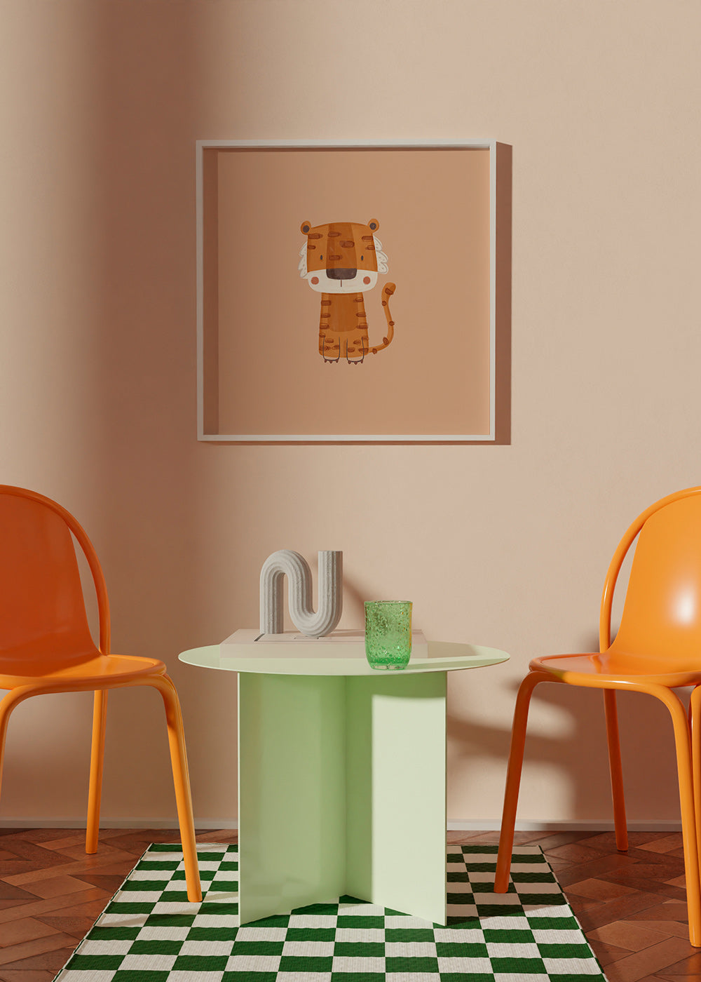 Tigerillustration minimalistisk