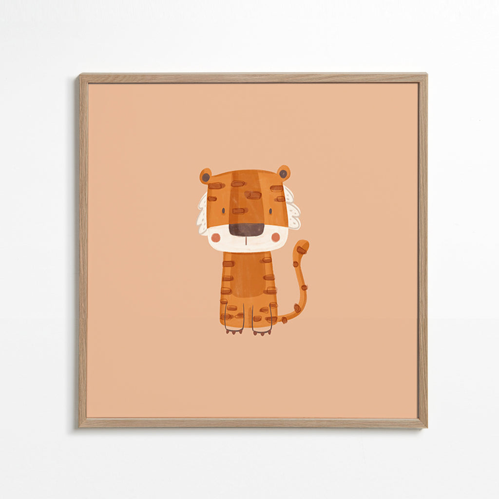 Tigerillustration minimalistisk