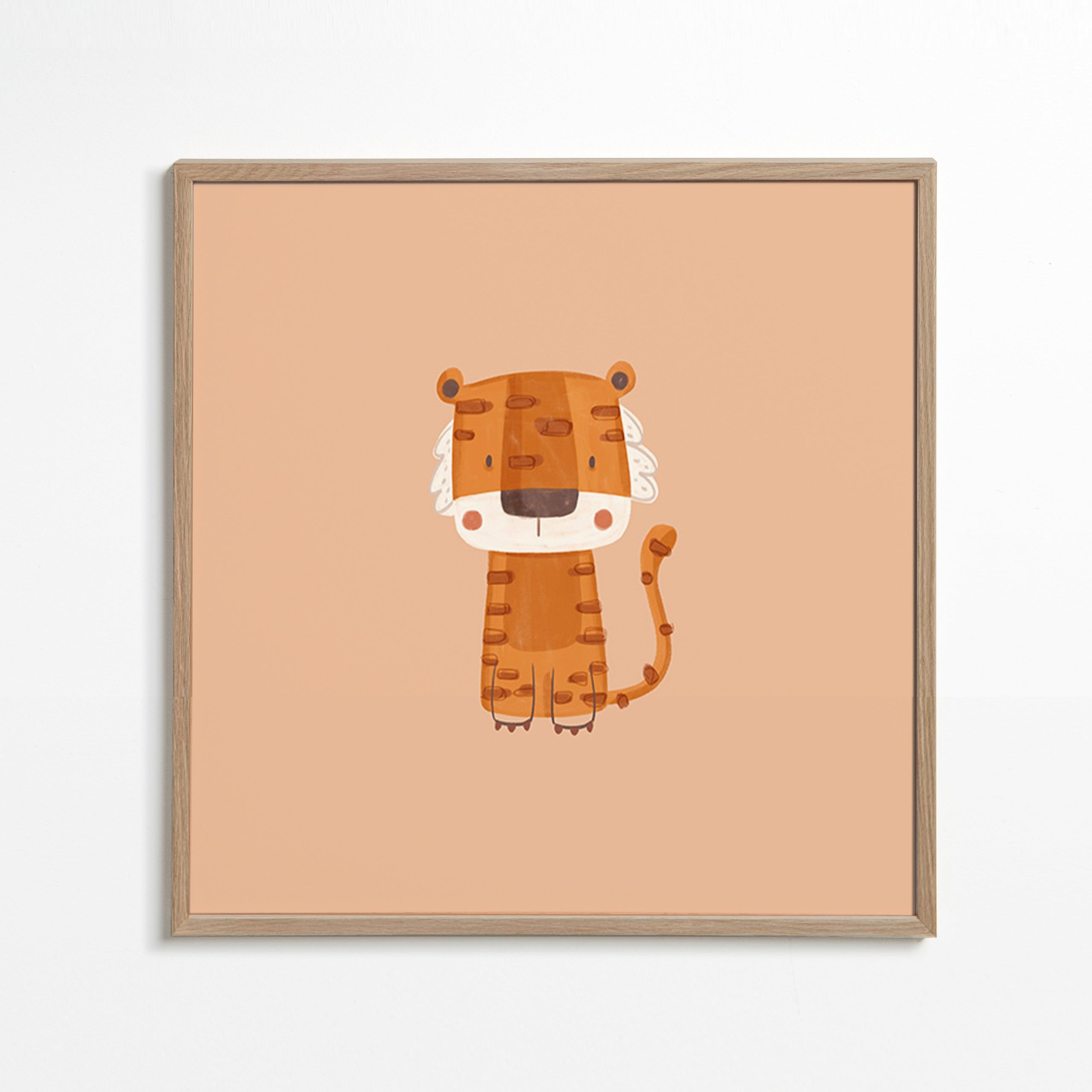 Tigerillustration minimalistisk