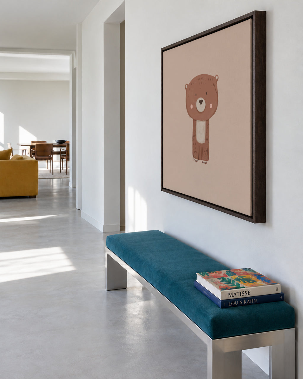 Bear - Framed canvas in an interior