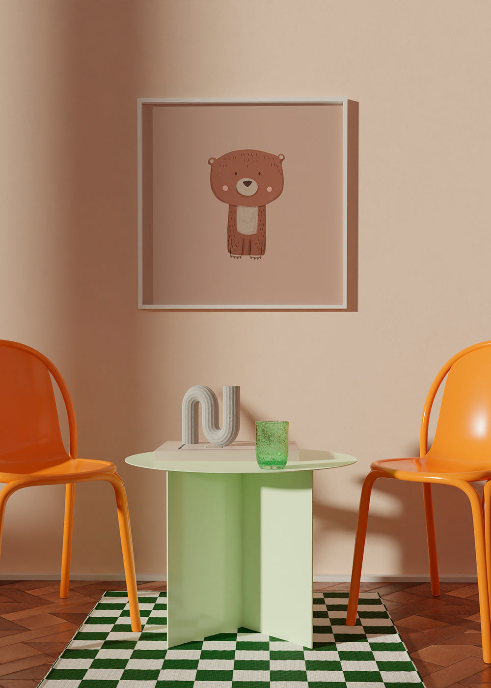 Illustrerad björn poster