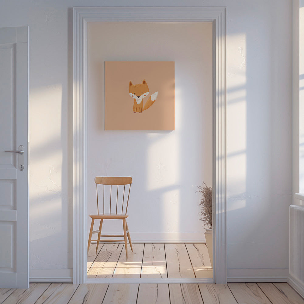 Barnposter med gullig räv