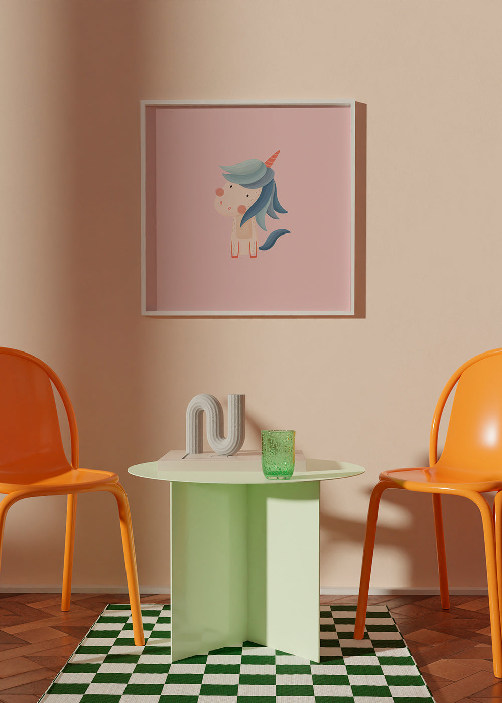 Barnposter: söt enhörning