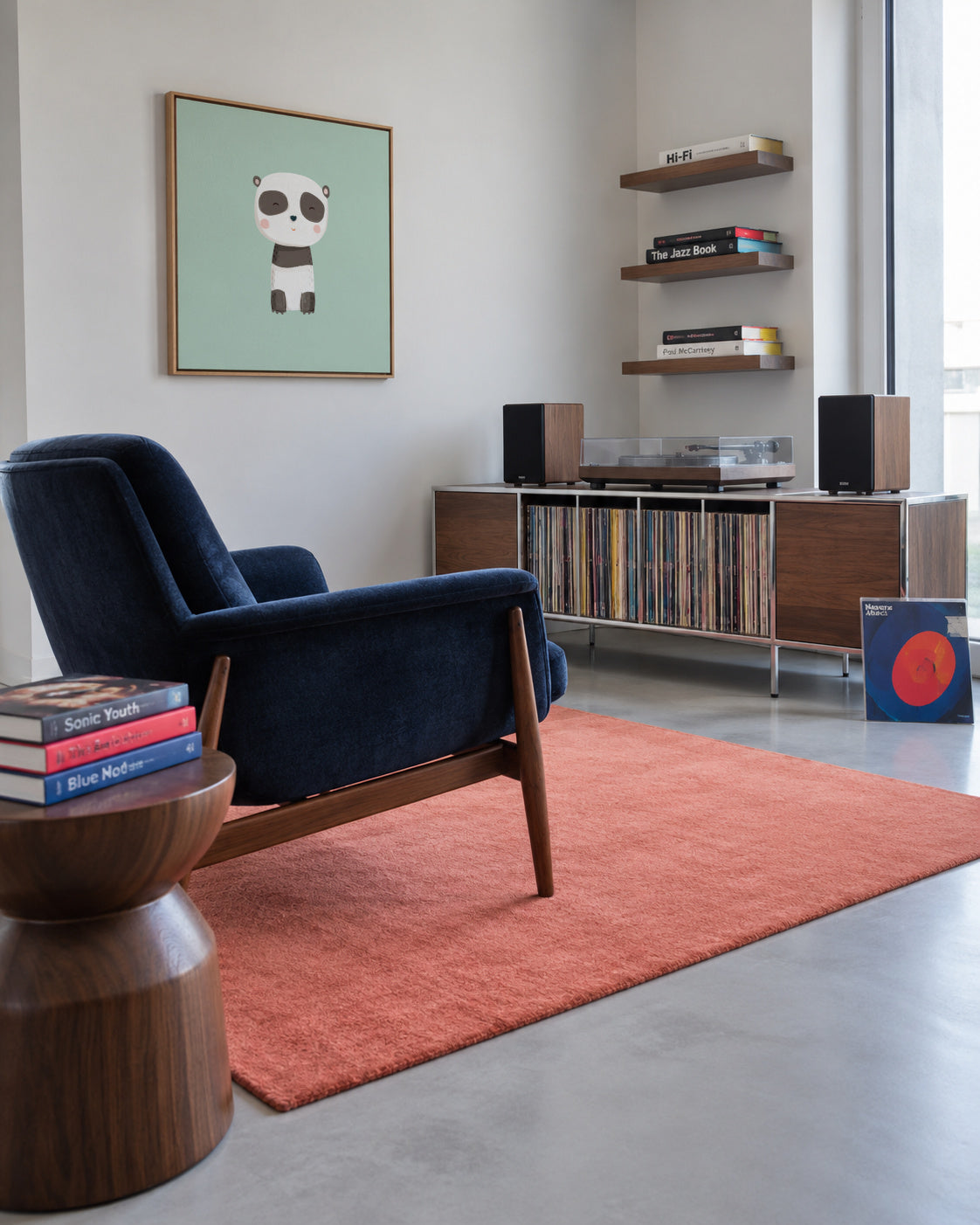 Panda bear - Framed canvas in an interior