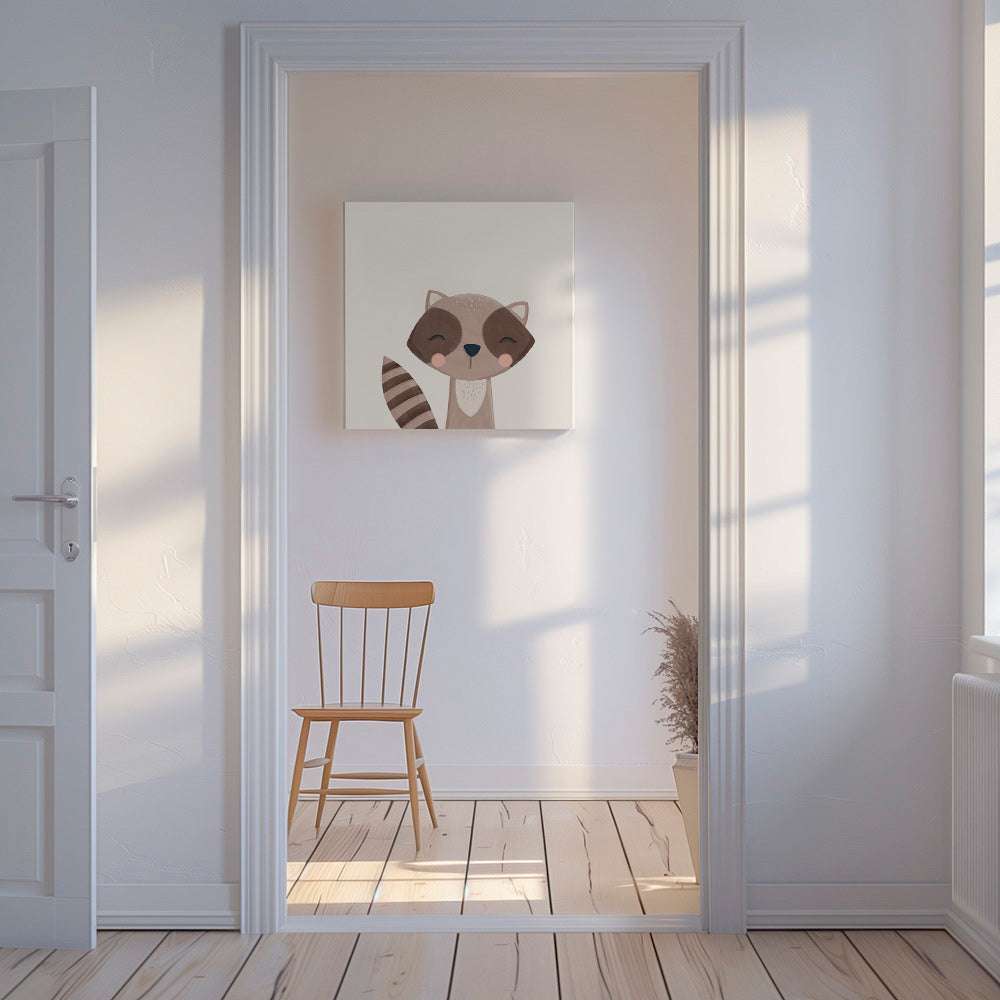 Barnposter leende mårdhund