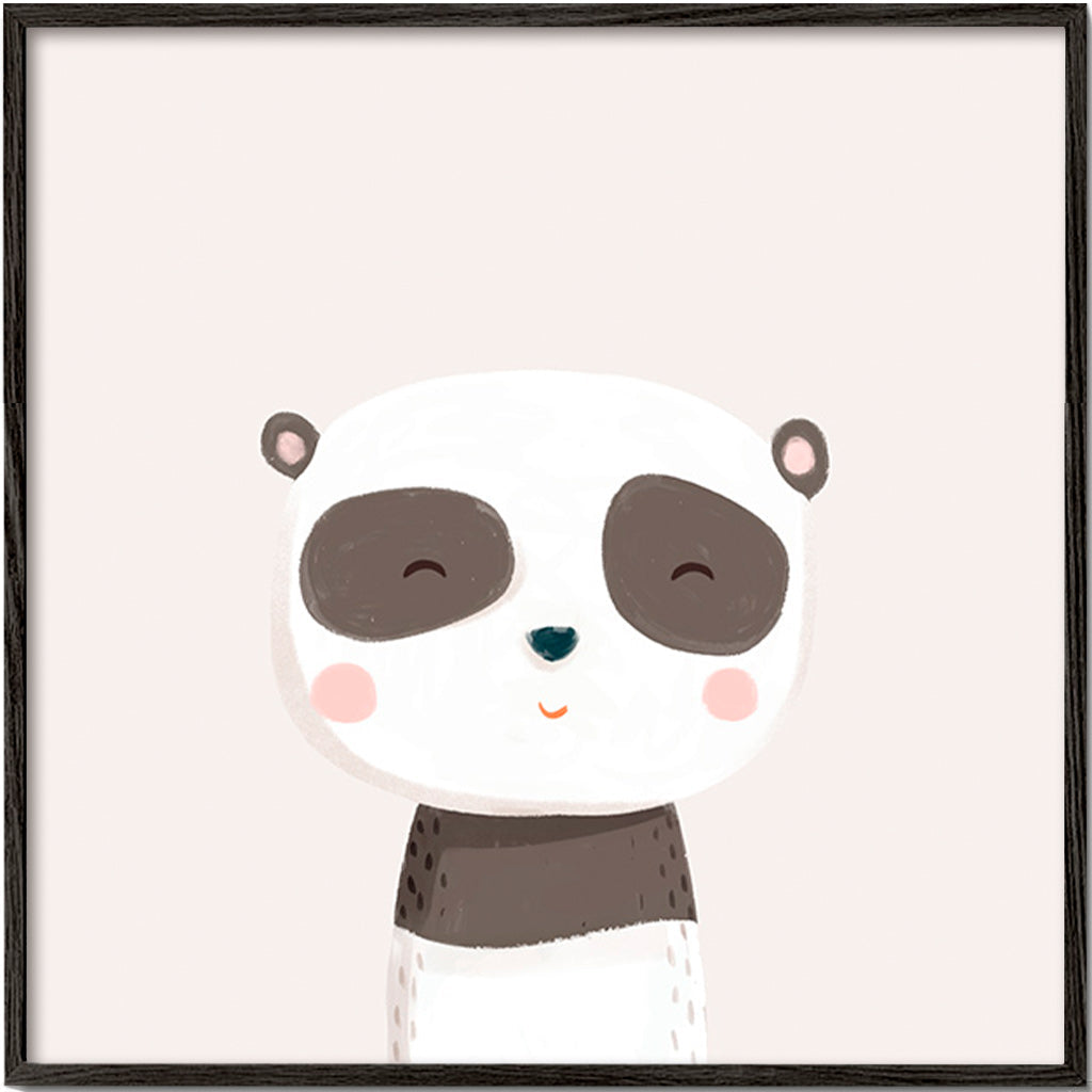 Barnposter söt panda illustration