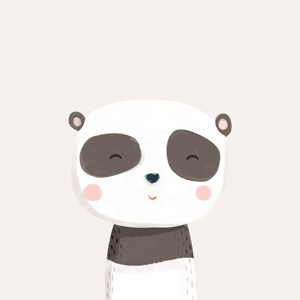 Barnposter söt panda illustration