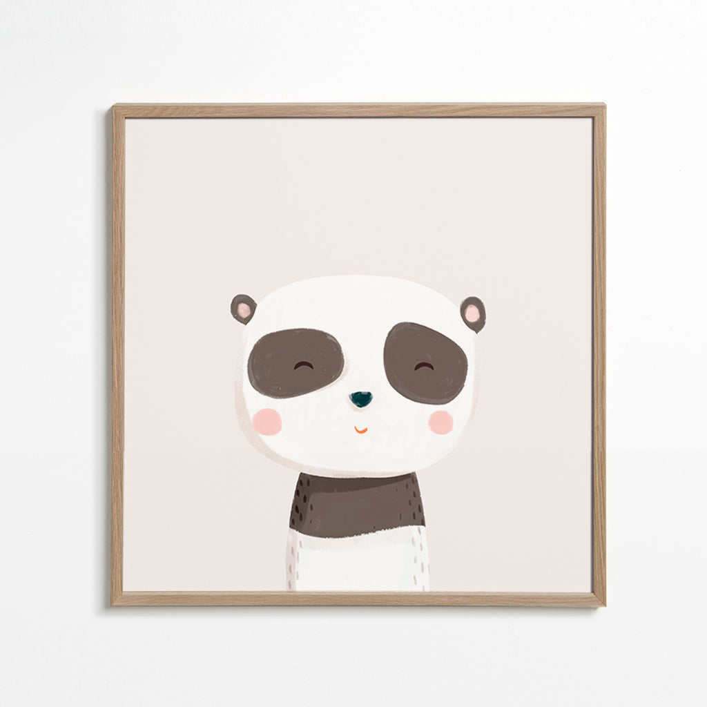 Barnposter söt panda illustration