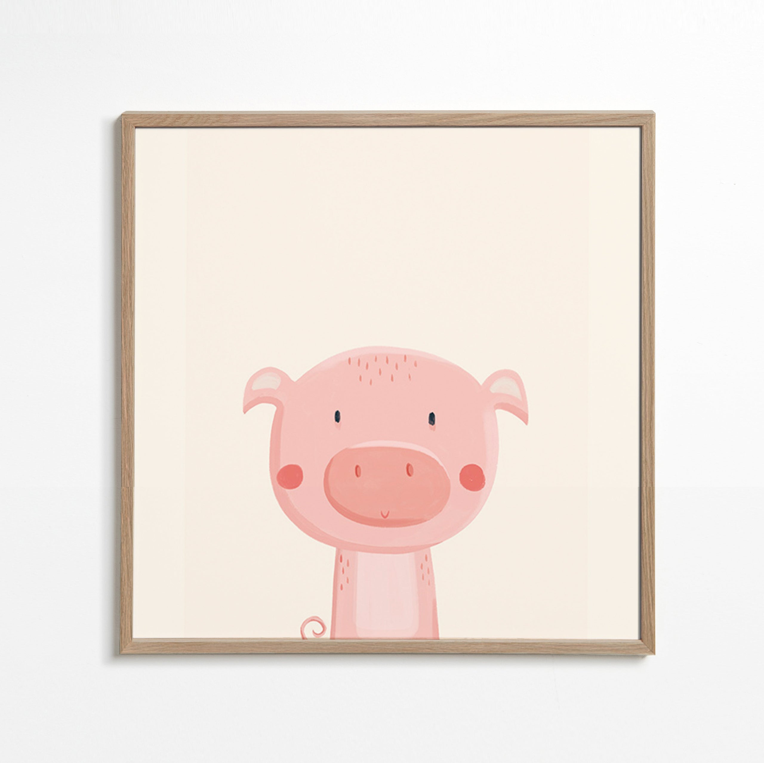 Barnposter med gulligt rosa griskult