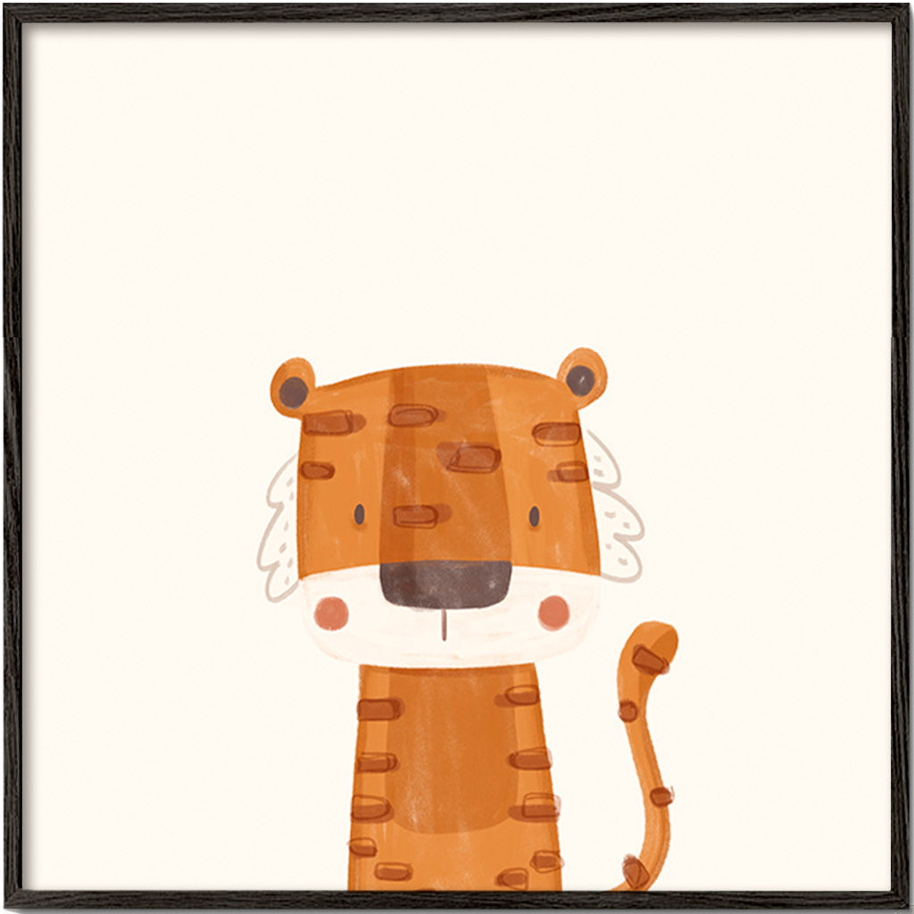 Barnposter: leende tiger
