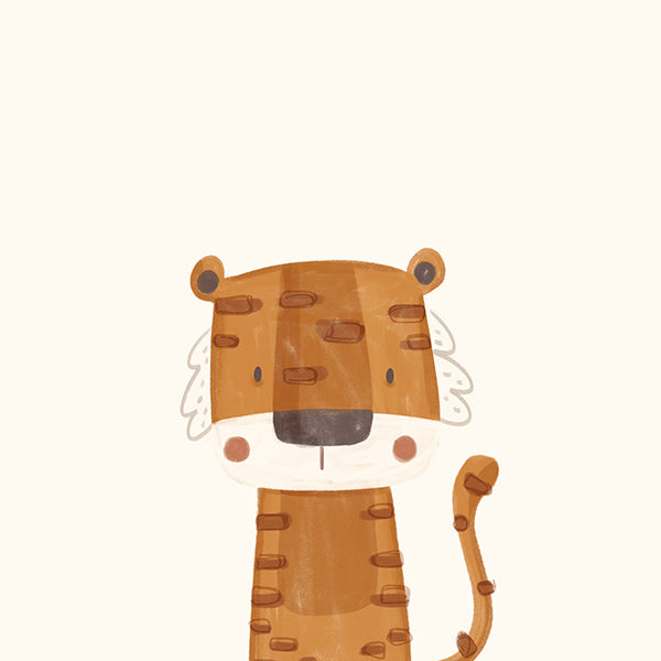 Barnposter: leende tiger