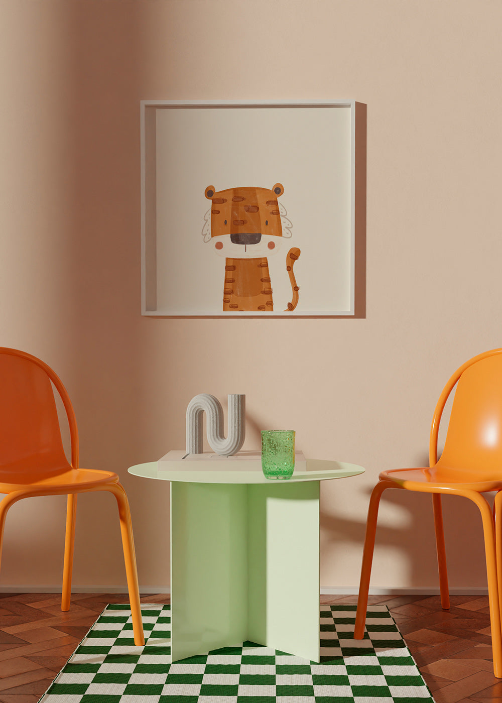 Barnposter: leende tiger