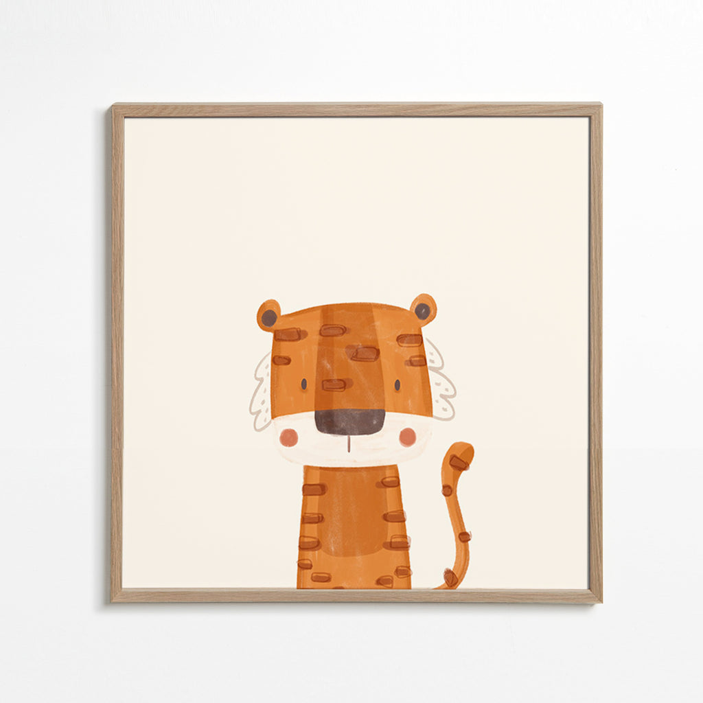 Barnposter: leende tiger