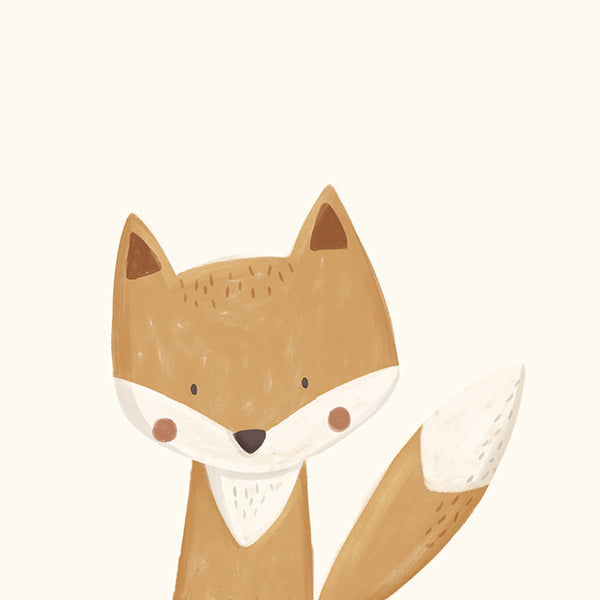 Söt räv illustration