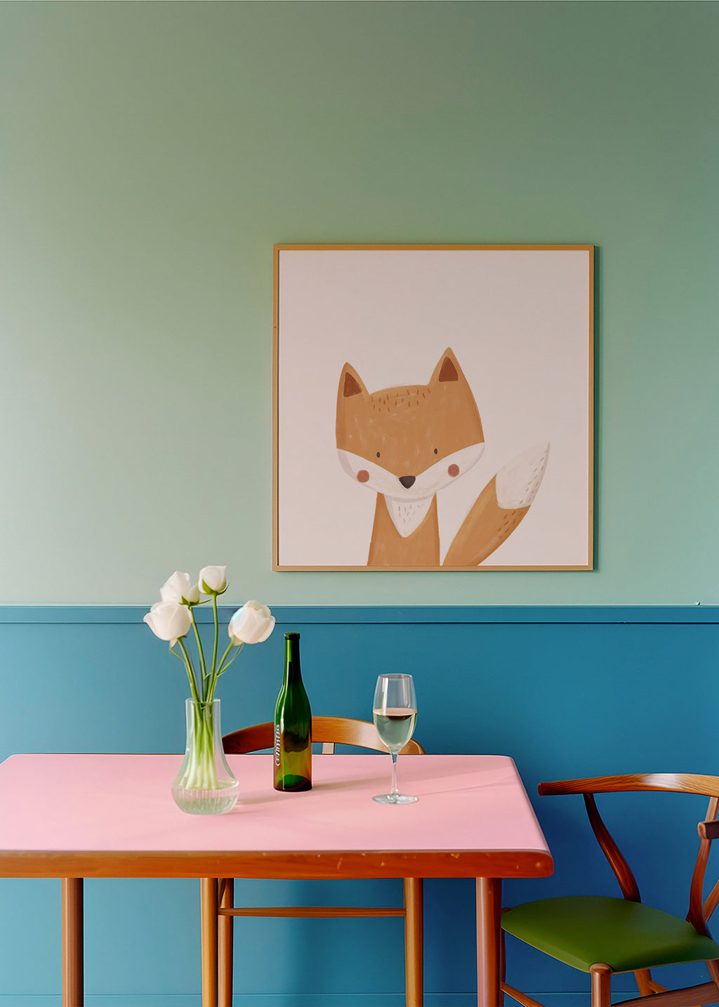 Söt räv illustration