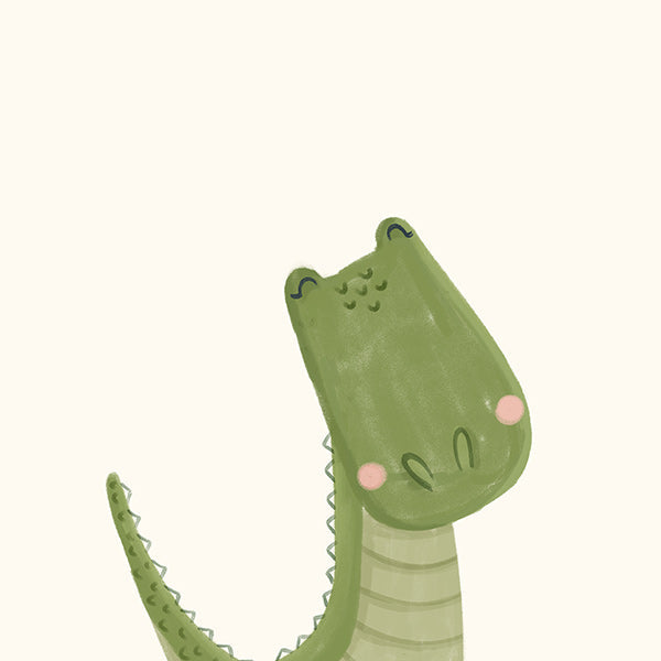 Barnposter leende krokodil