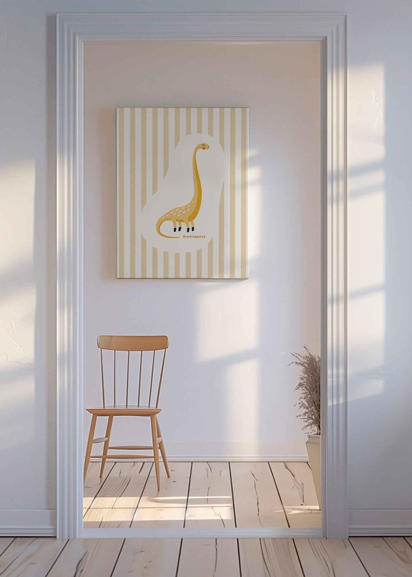 Barnposter Brachiosaurus gul