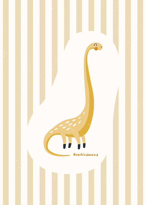 Barnposter Brachiosaurus gul