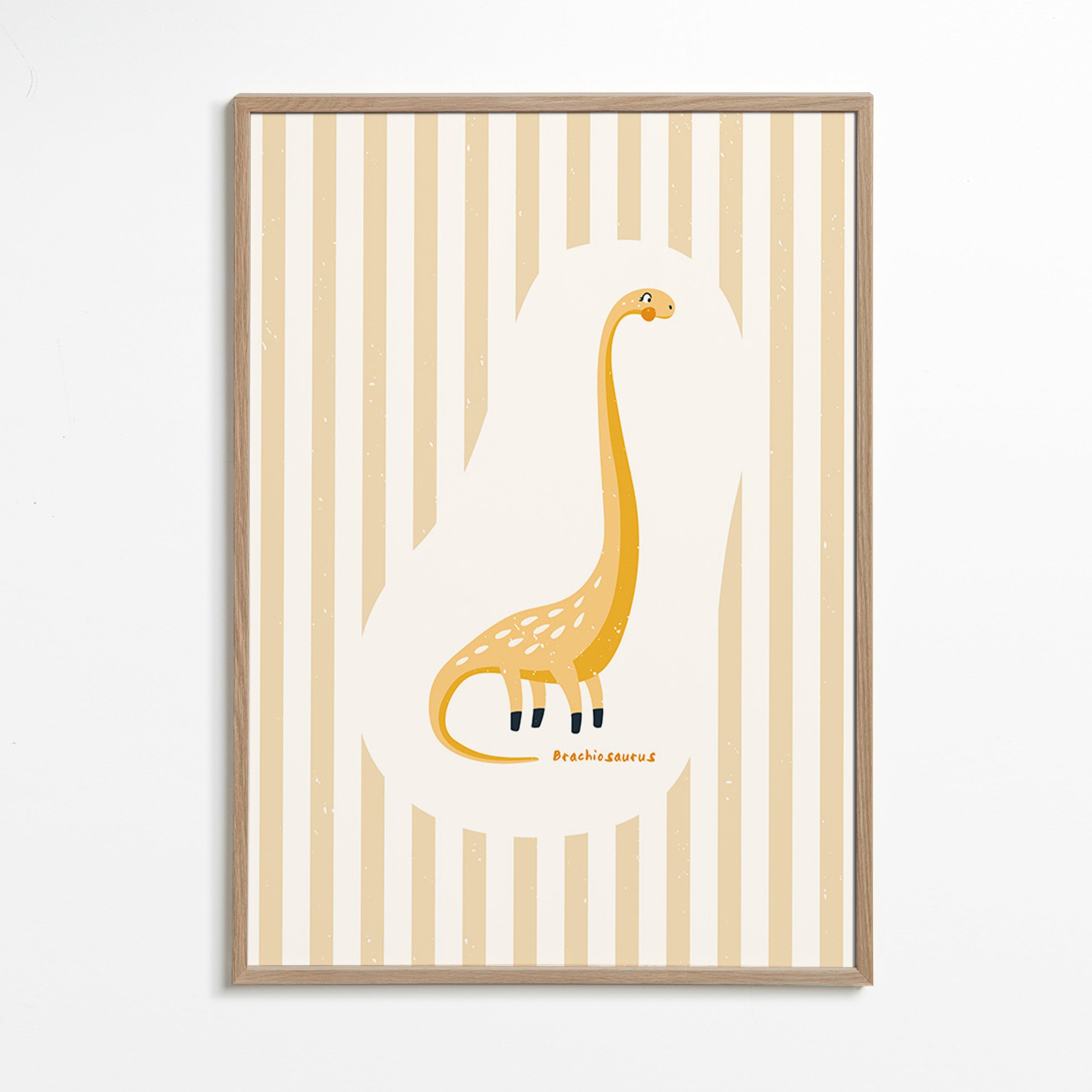 Barnposter Brachiosaurus gul