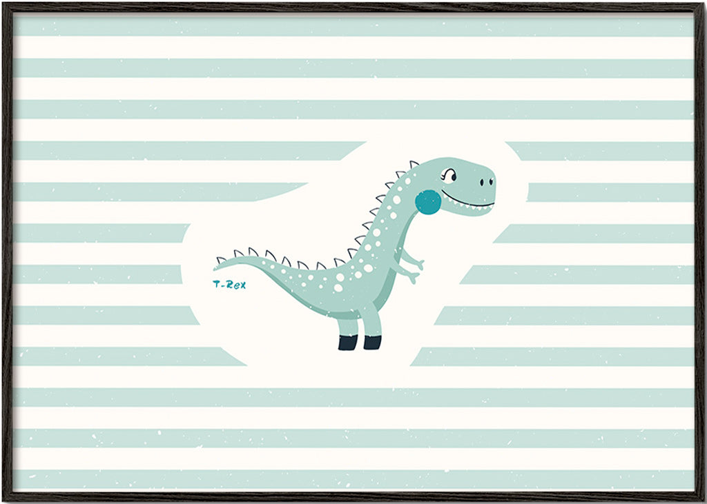 Barnposter T-Rex lekfull