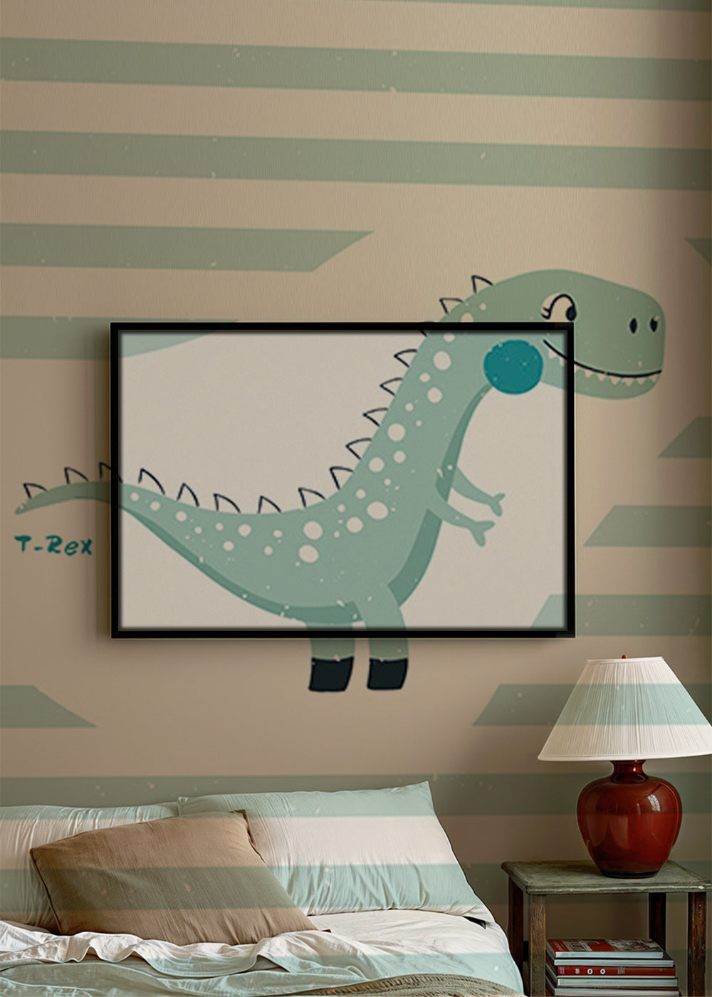 Barnposter T-Rex lekfull