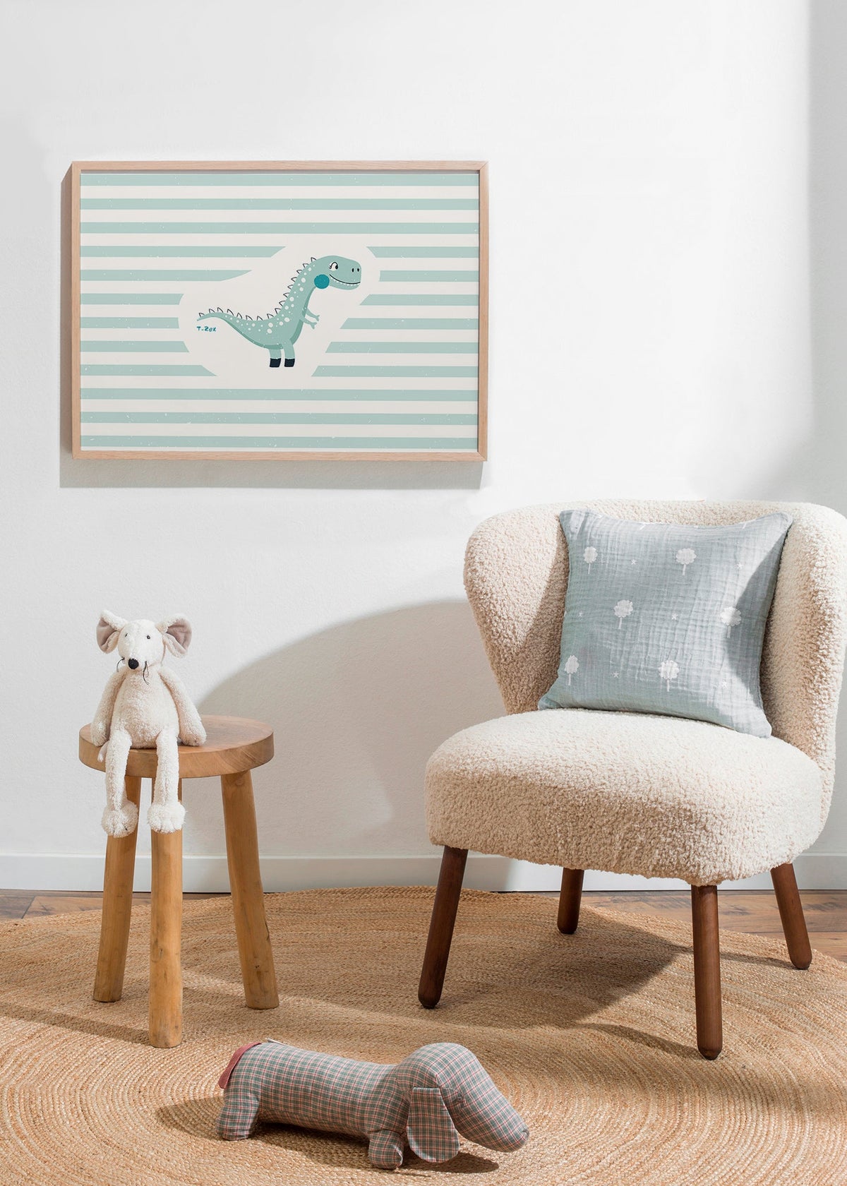 Barnposter T-Rex lekfull