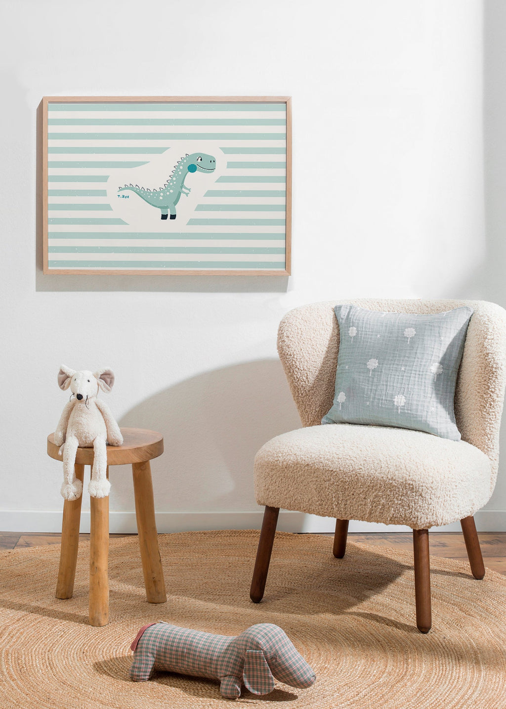 Barnposter T-Rex lekfull