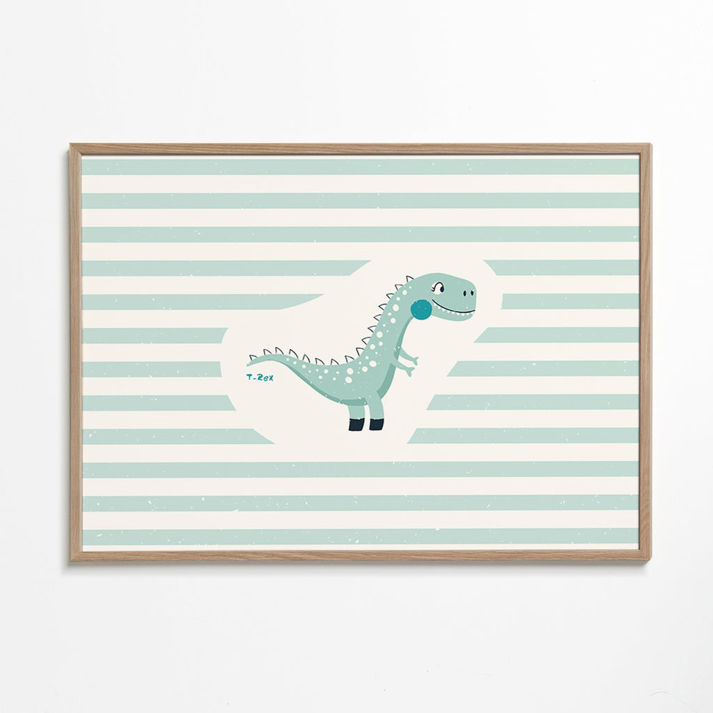 Barnposter T-Rex lekfull