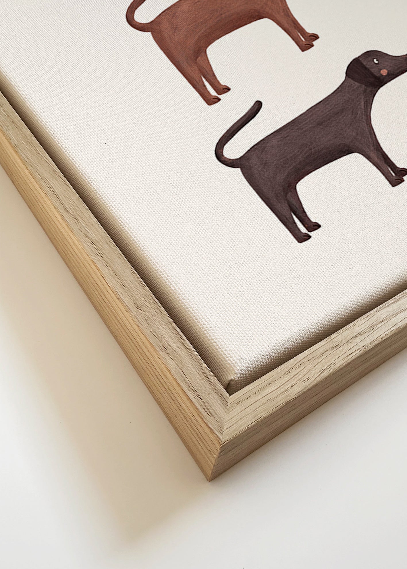 Plansch tre labradorer minimalistisk