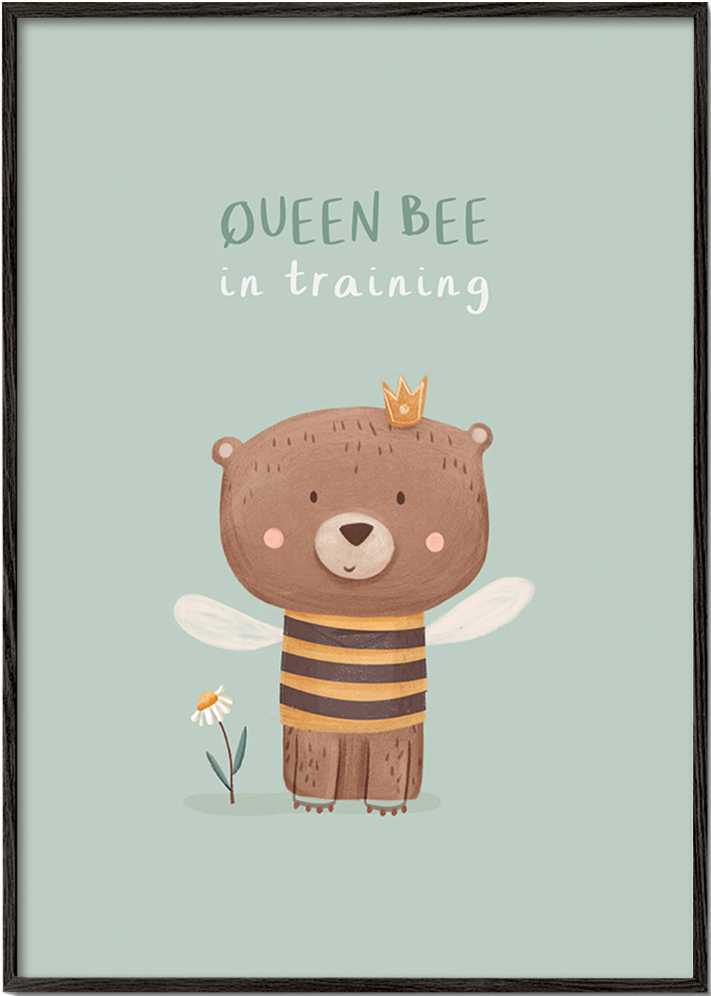 Barnposter Björn 'Queen Bee' med krona