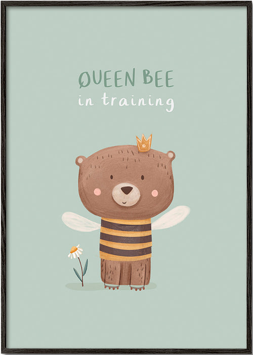 Barnposter Björn 'Queen Bee' med krona