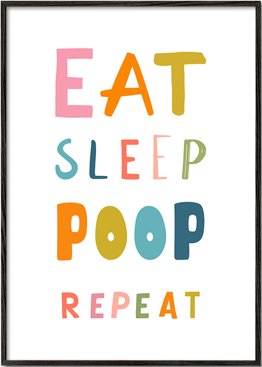 Lekfull typografisk barnposter