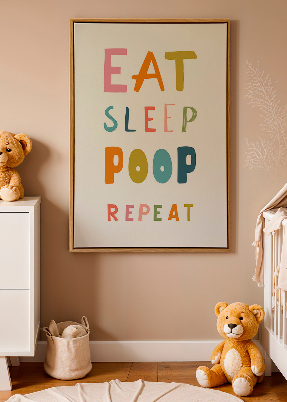 Lekfull typografisk barnposter