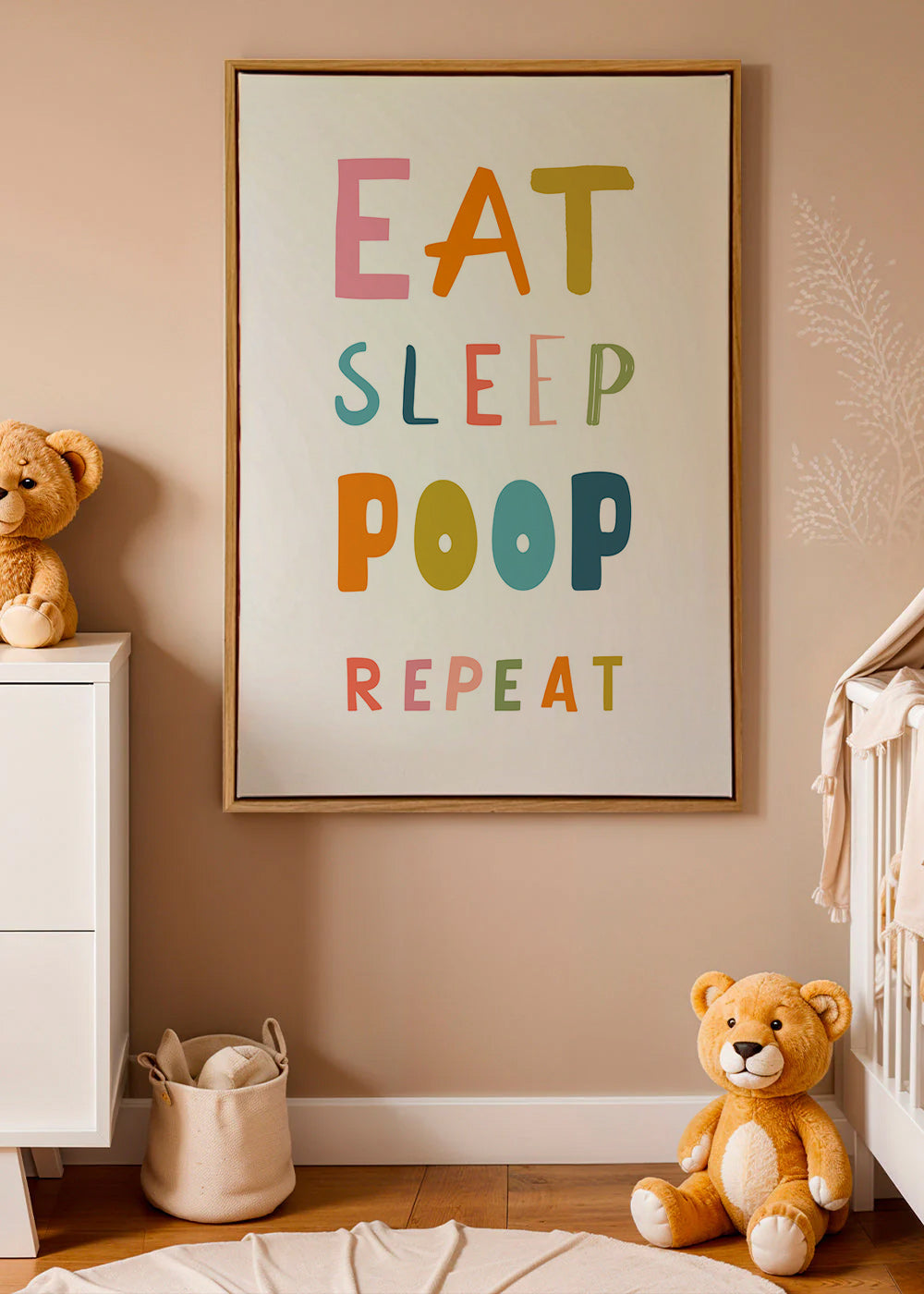 Lekfull typografisk barnposter