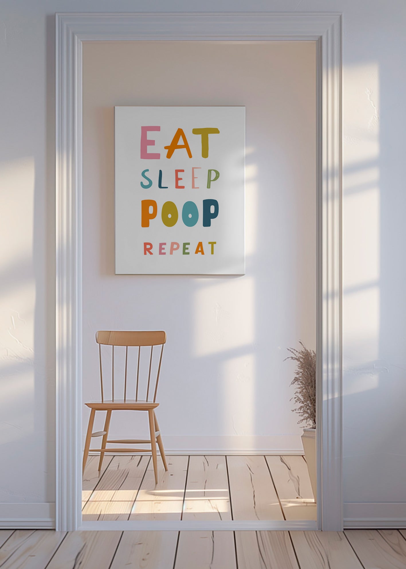 Lekfull typografisk barnposter